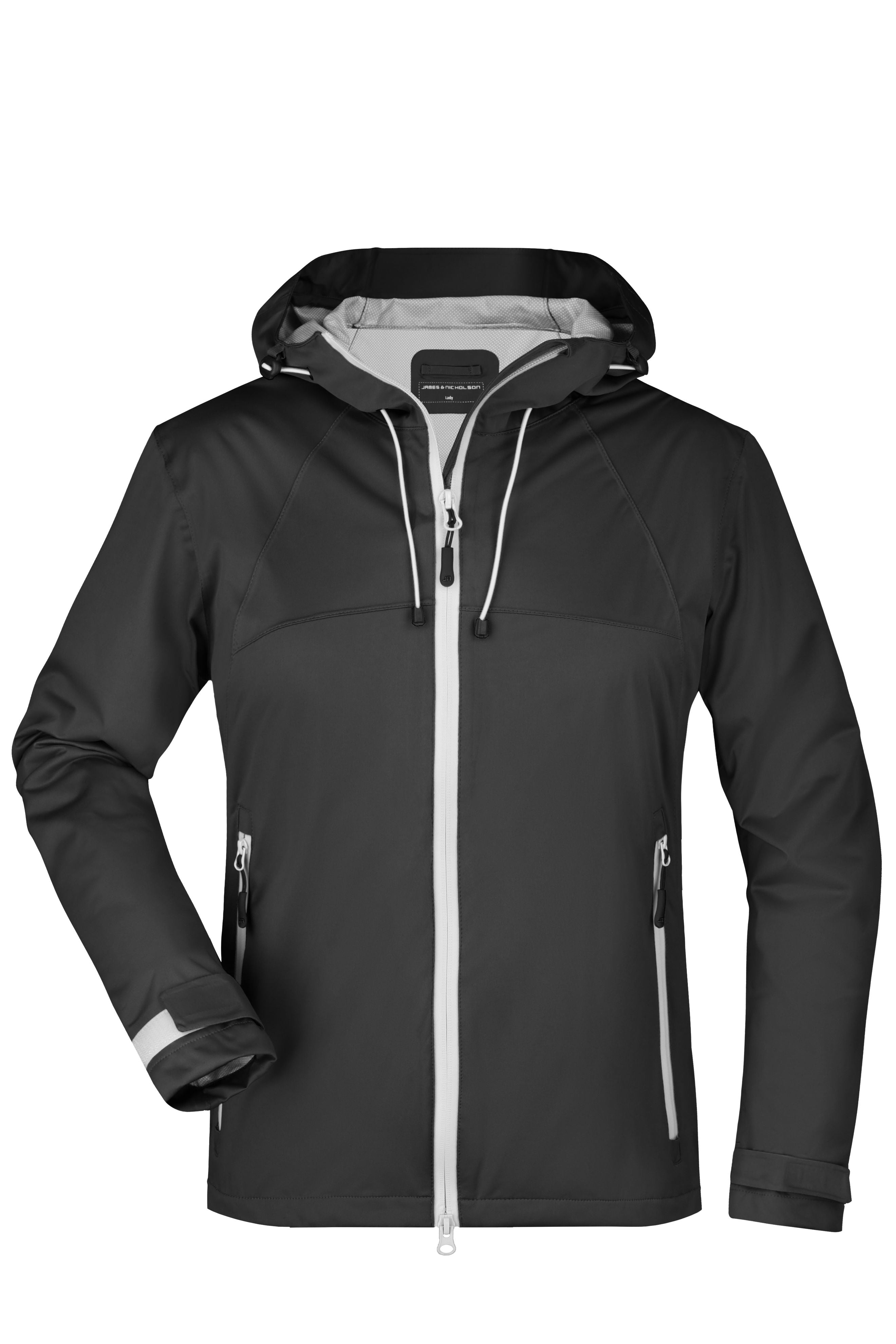 James & Nicholson Damen ultraleichte Outdoor Softshelljacke black/silver