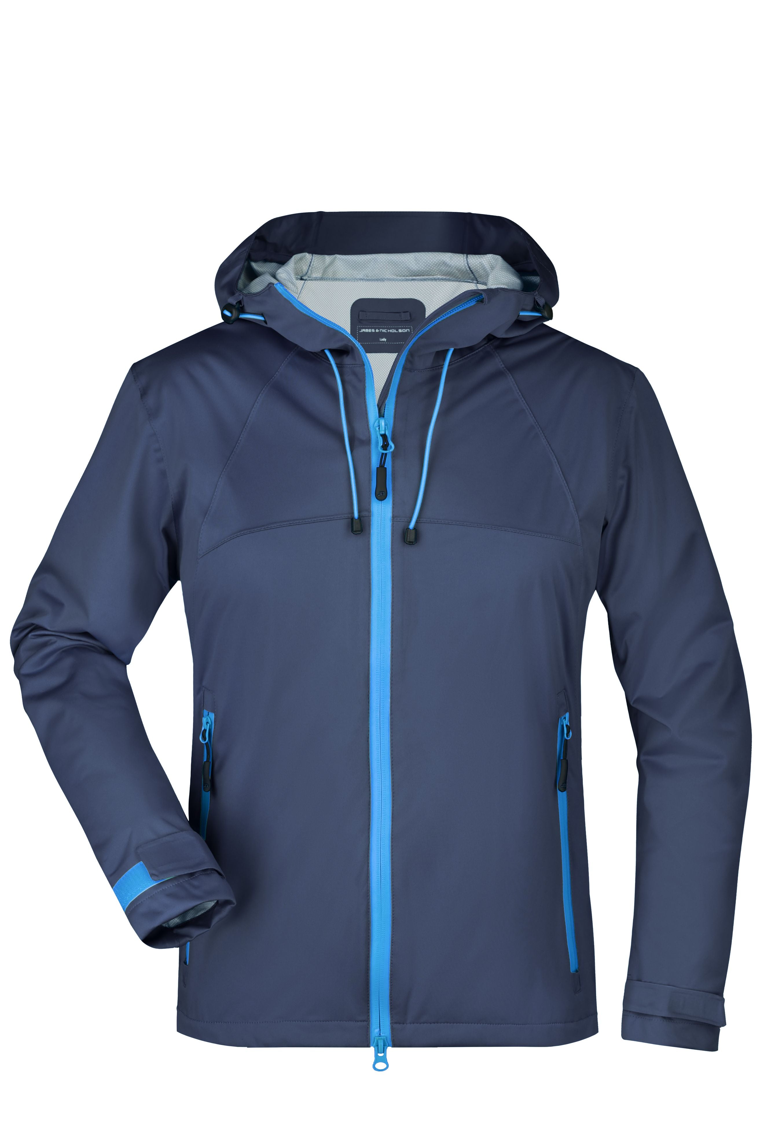 James & Nicholson Damen ultraleichte Outdoor Softshelljacke navy/cobalt
