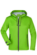James & Nicholson Damen ultraleichte Outdoor Softshelljacke spring-green/iron-grey