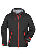 James & Nicholson Herren ultraleichte Outdoor Softshelljacke black/red