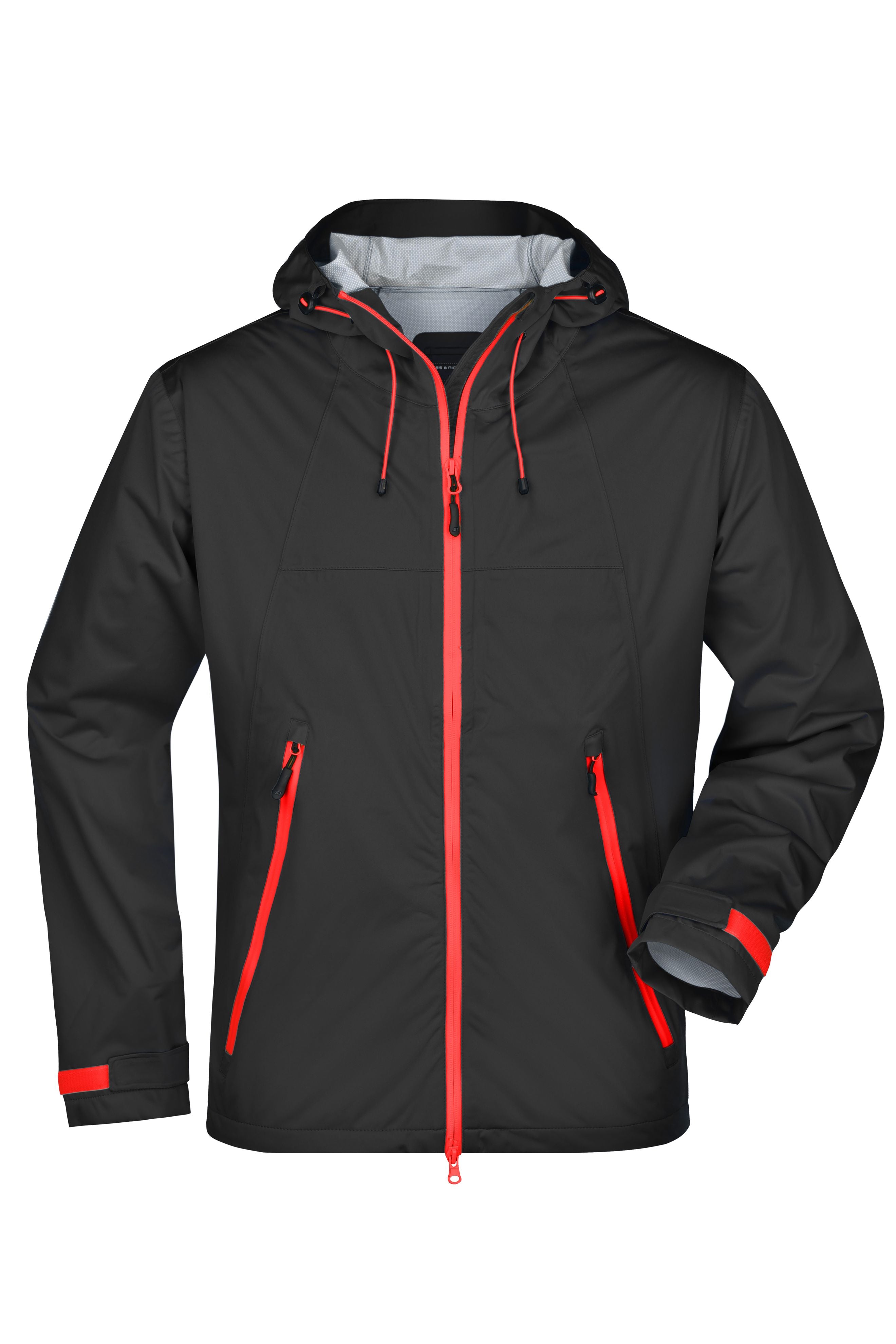 James & Nicholson Herren ultraleichte Outdoor Softshelljacke black/red