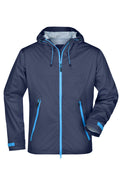 James & Nicholson Herren ultraleichte Outdoor Softshelljacke navy/cobalt