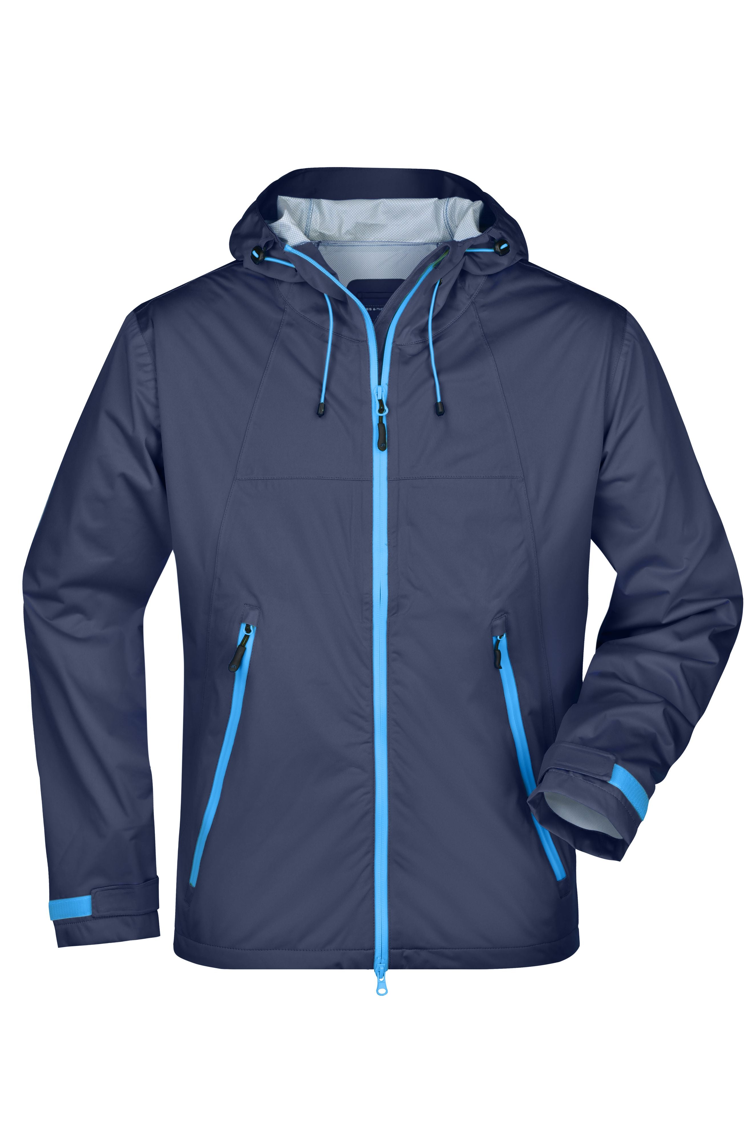 James & Nicholson Herren ultraleichte Outdoor Softshelljacke navy/cobalt