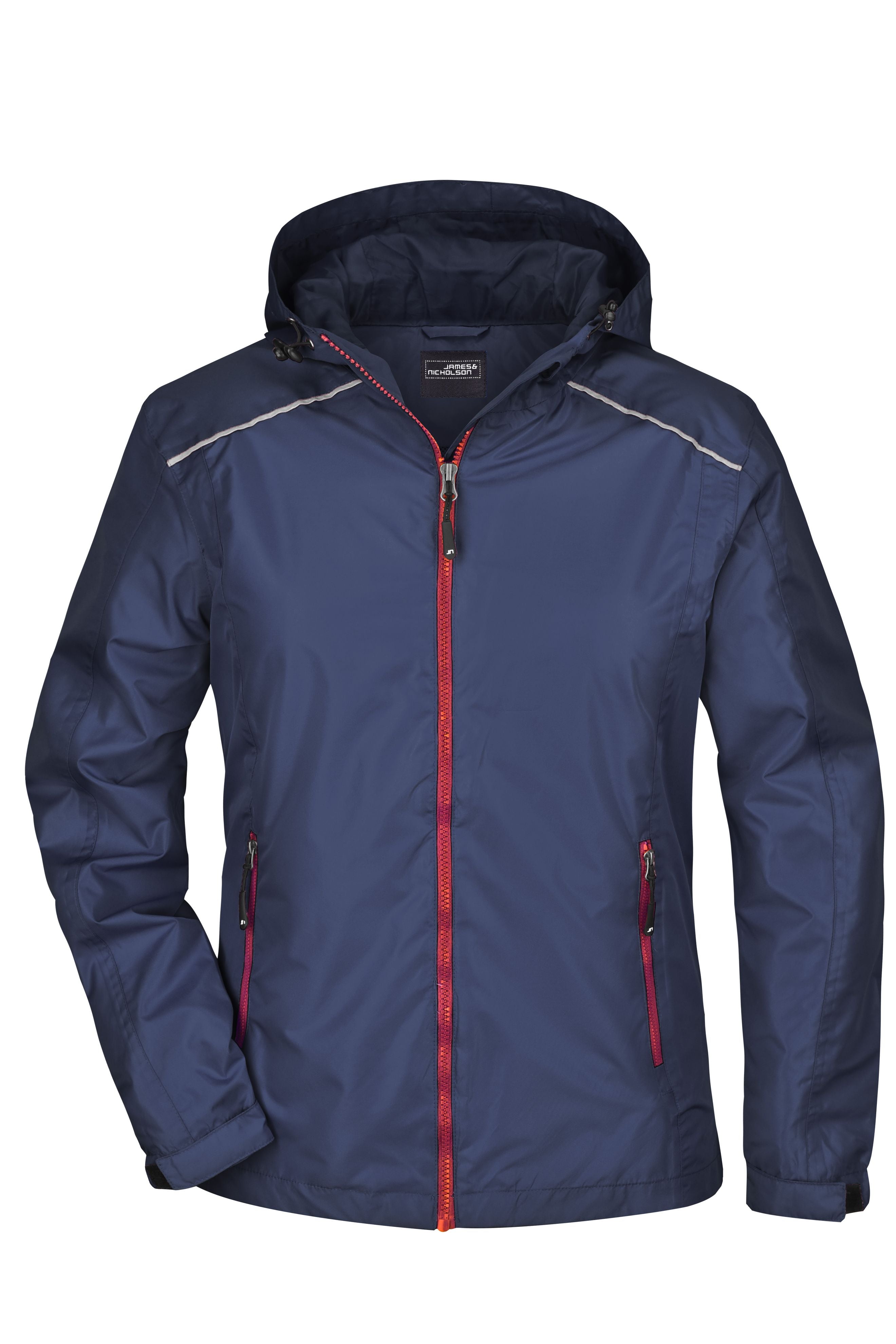 James & Nicholson Damen Regenjacke navy/red