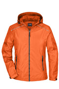 James & Nicholson Damen Regenjacke orange/carbon