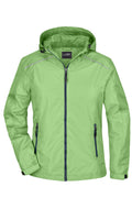 James & Nicholson Damen Regenjacke spring-green/navy
