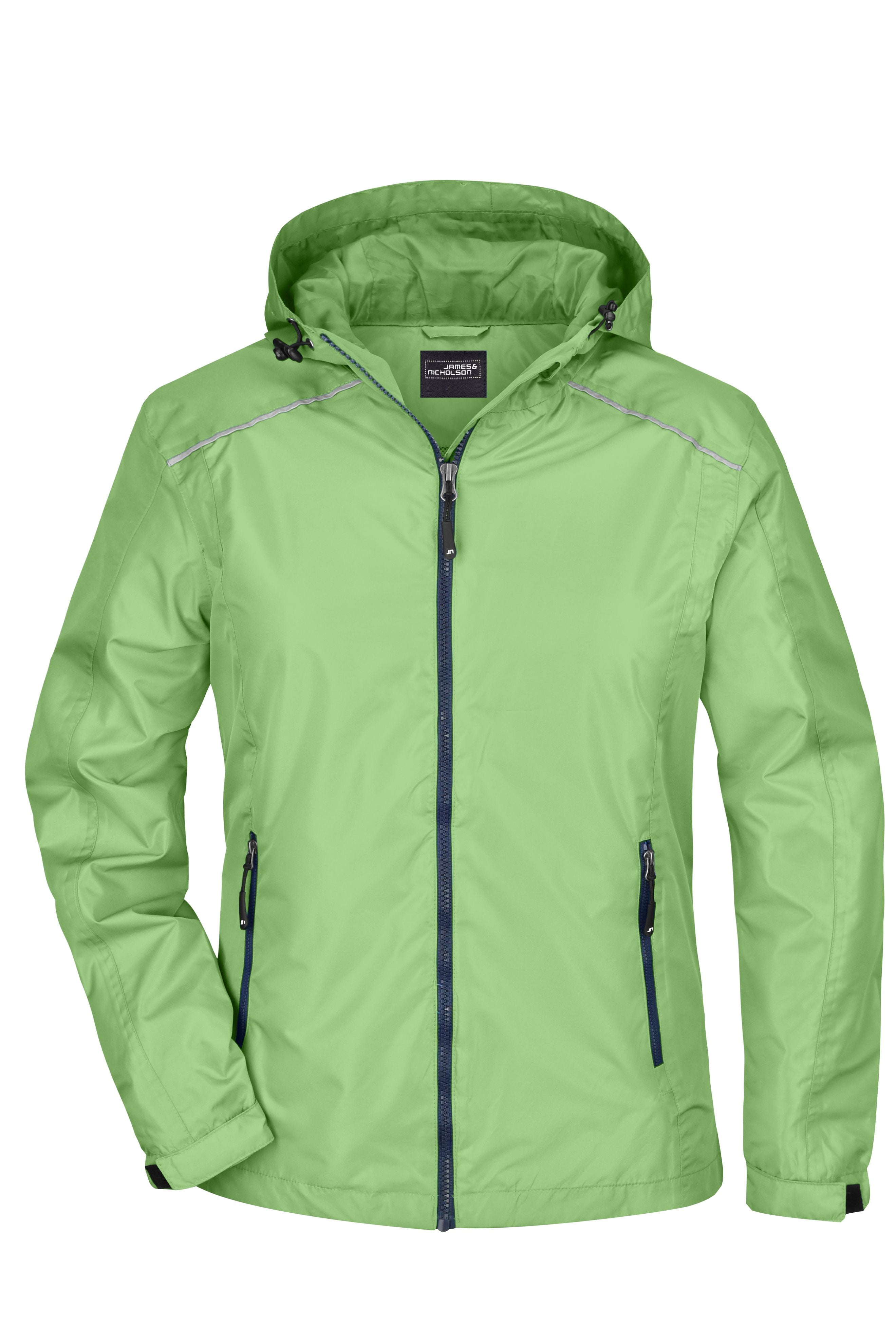 James & Nicholson Damen Regenjacke spring-green/navy