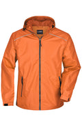 James & Nicholson Herren Regenjacke orange/carbon