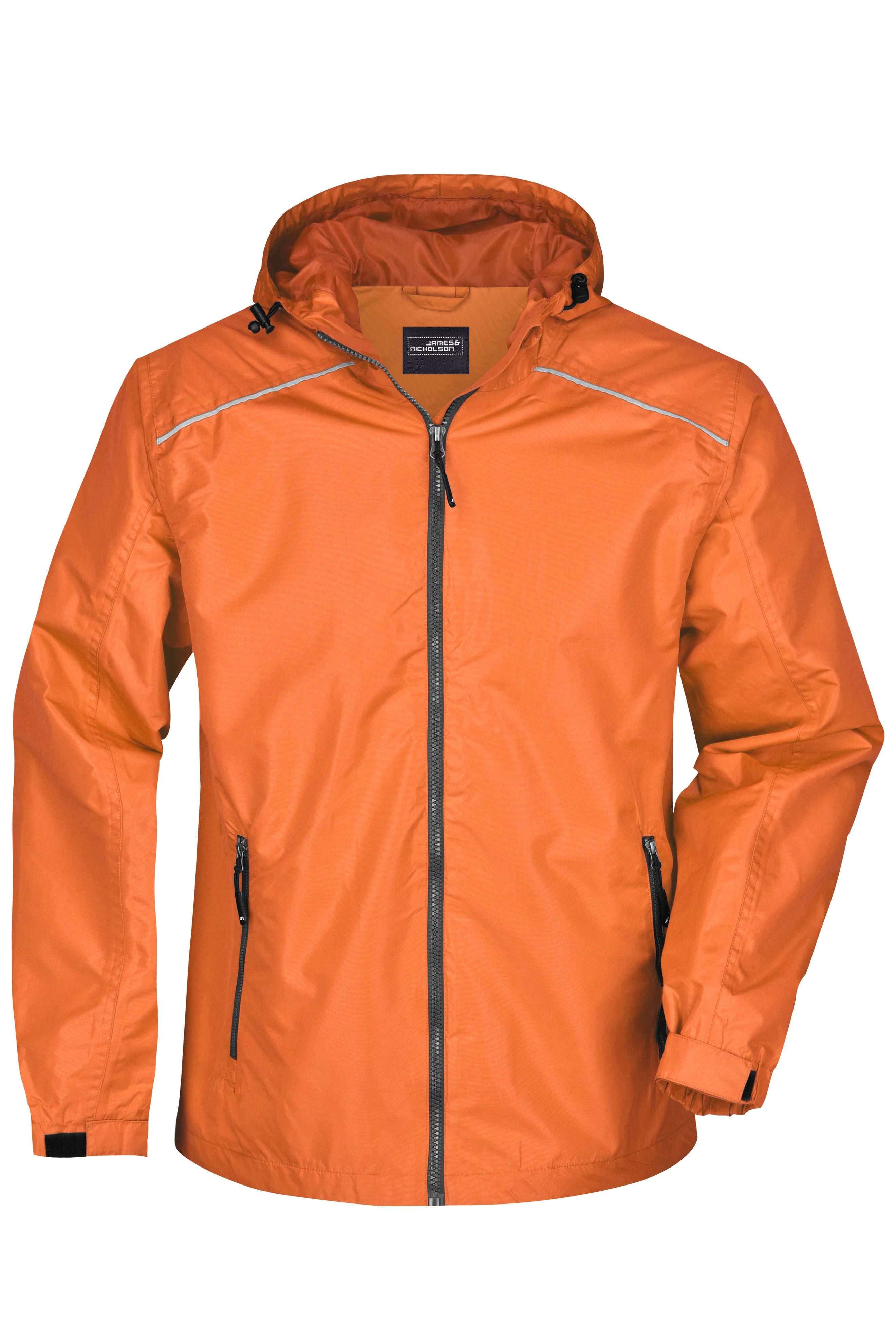 James & Nicholson Herren Regenjacke orange/carbon