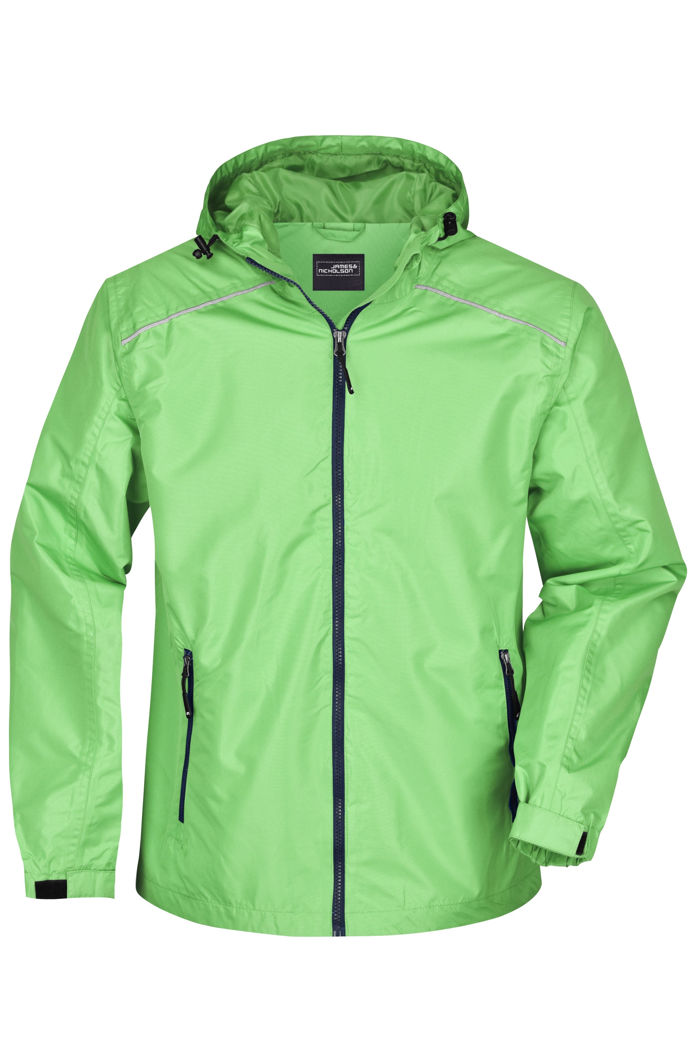 James & Nicholson Herren Regenjacke spring-green/navy