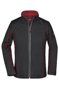James & Nicholson Damen Softshelljacke mit abzippbaren Ärmeln black/red