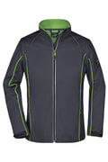 James & Nicholson Damen Softshelljacke mit abzippbaren Ärmeln iron-grey/green