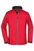 James & Nicholson Damen Softshelljacke mit abzippbaren Ärmeln red/black
