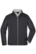 James & Nicholson Herren Softshelljacke mit abzippbaren Ärmeln black/silver