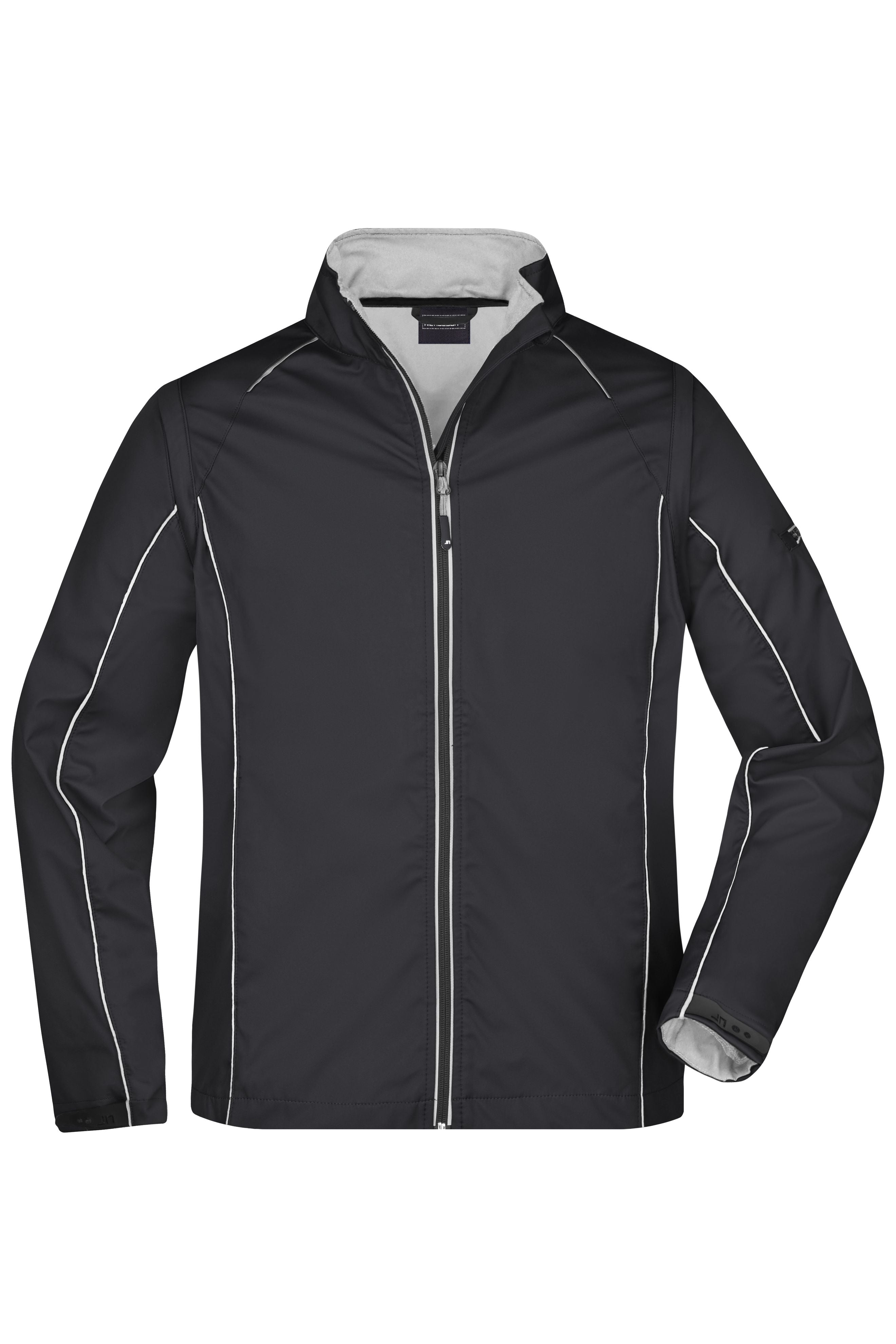 James & Nicholson Herren Softshelljacke mit abzippbaren Ärmeln black/silver