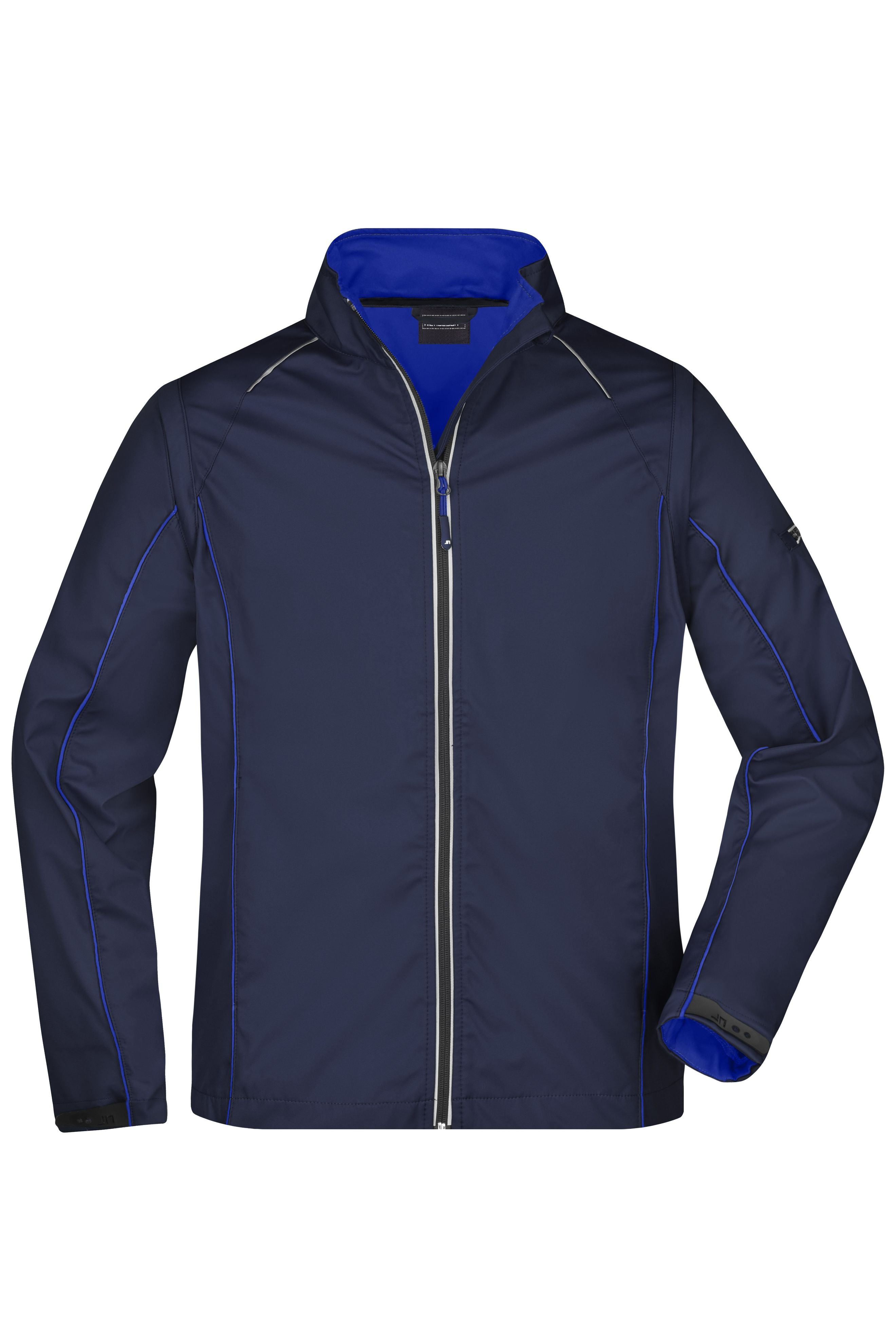 James & Nicholson Herren Softshelljacke mit abzippbaren Ärmeln navy/royal