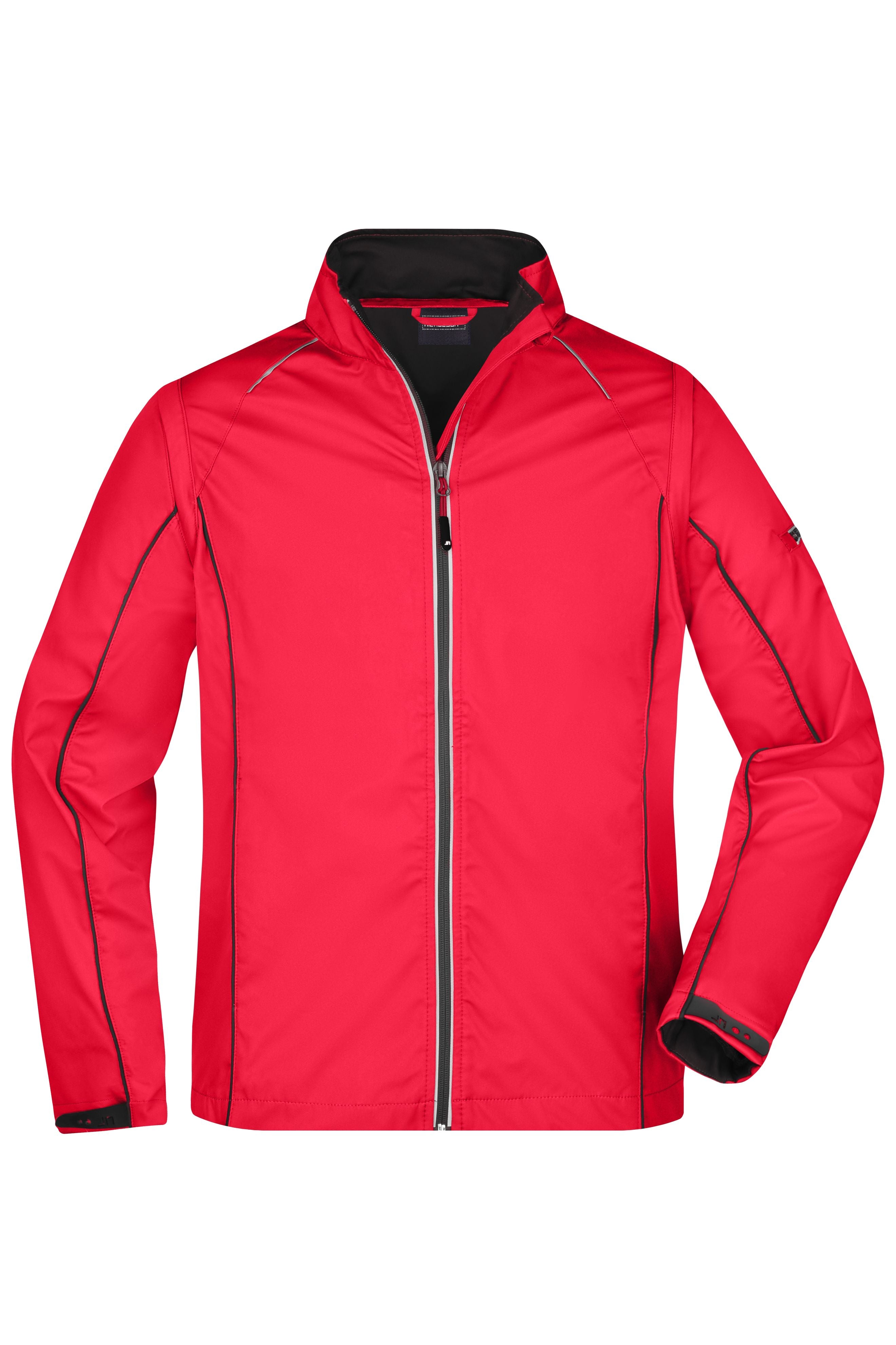 James & Nicholson Herren Softshelljacke mit abzippbaren Ärmeln red/black