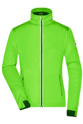 James & Nicholson Damen Softshell Sportjacke bright-green/black