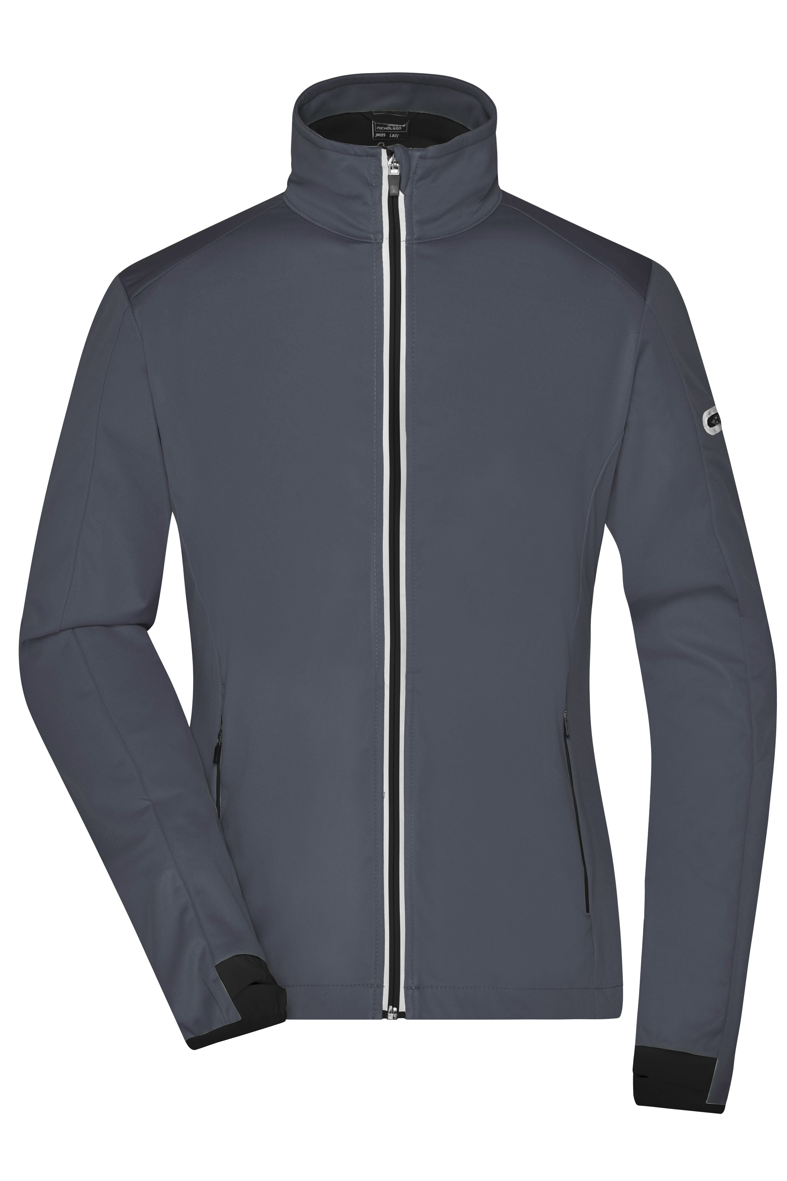 James & Nicholson Damen Softshell Sportjacke titan/black