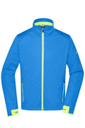 James & Nicholson Herren Softshell Sportjacke bright-blue/bright-yellow