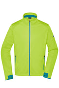 James & Nicholson Herren Softshell Sportjacke bright-yellow/bright-blue