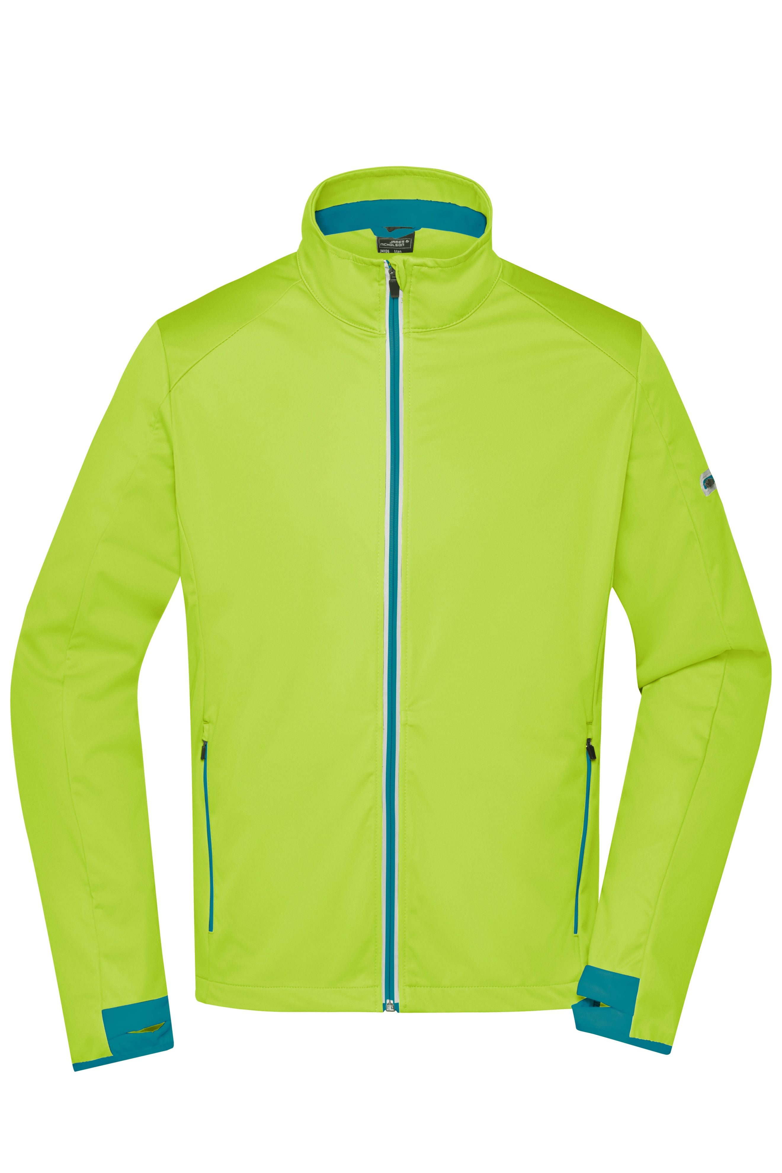 James & Nicholson Herren Softshell Sportjacke bright-yellow/bright-blue