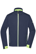 James & Nicholson Herren Softshell Sportjacke navy/bright-yellow