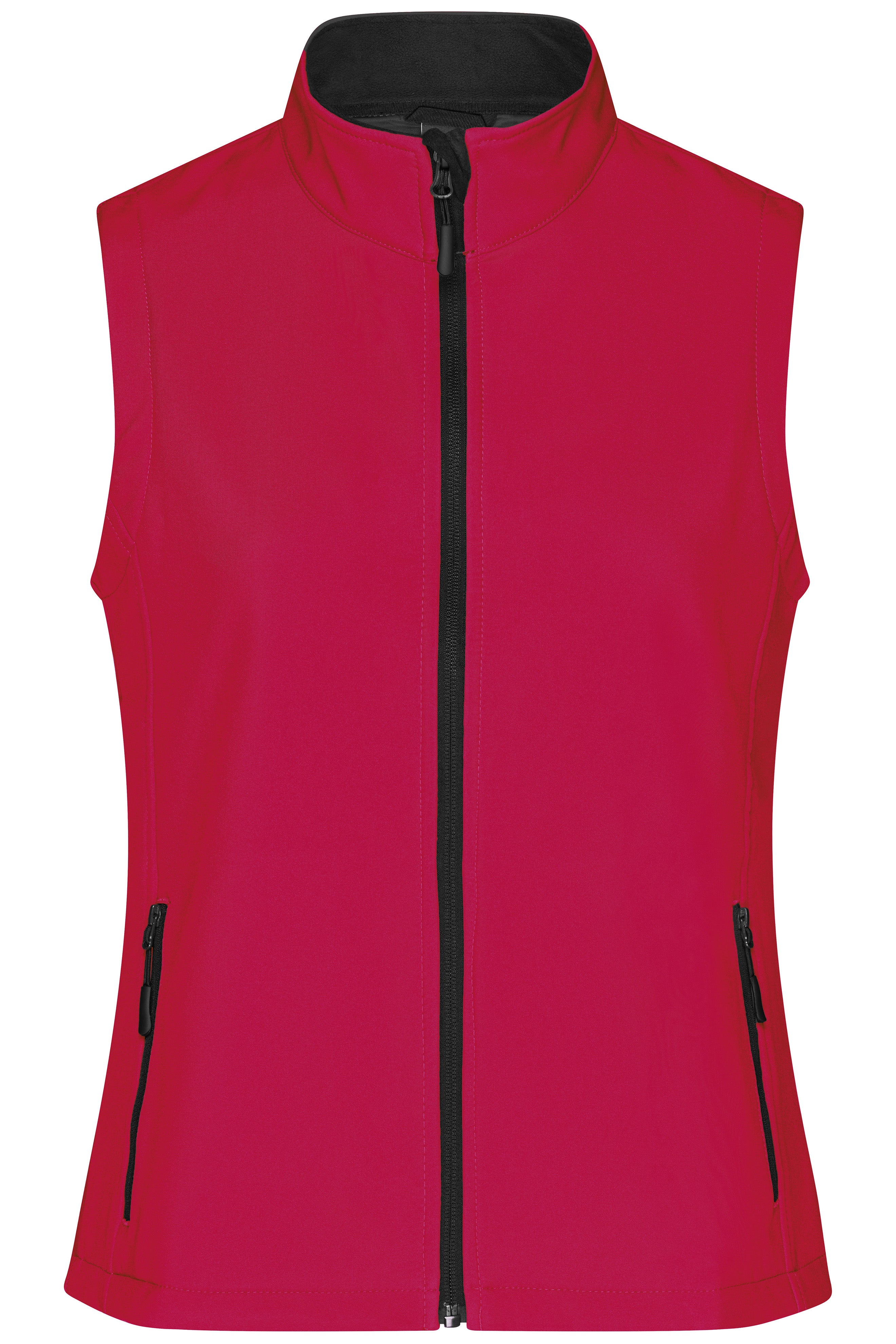 James & Nicholson Damen Softshell Weste red/black
