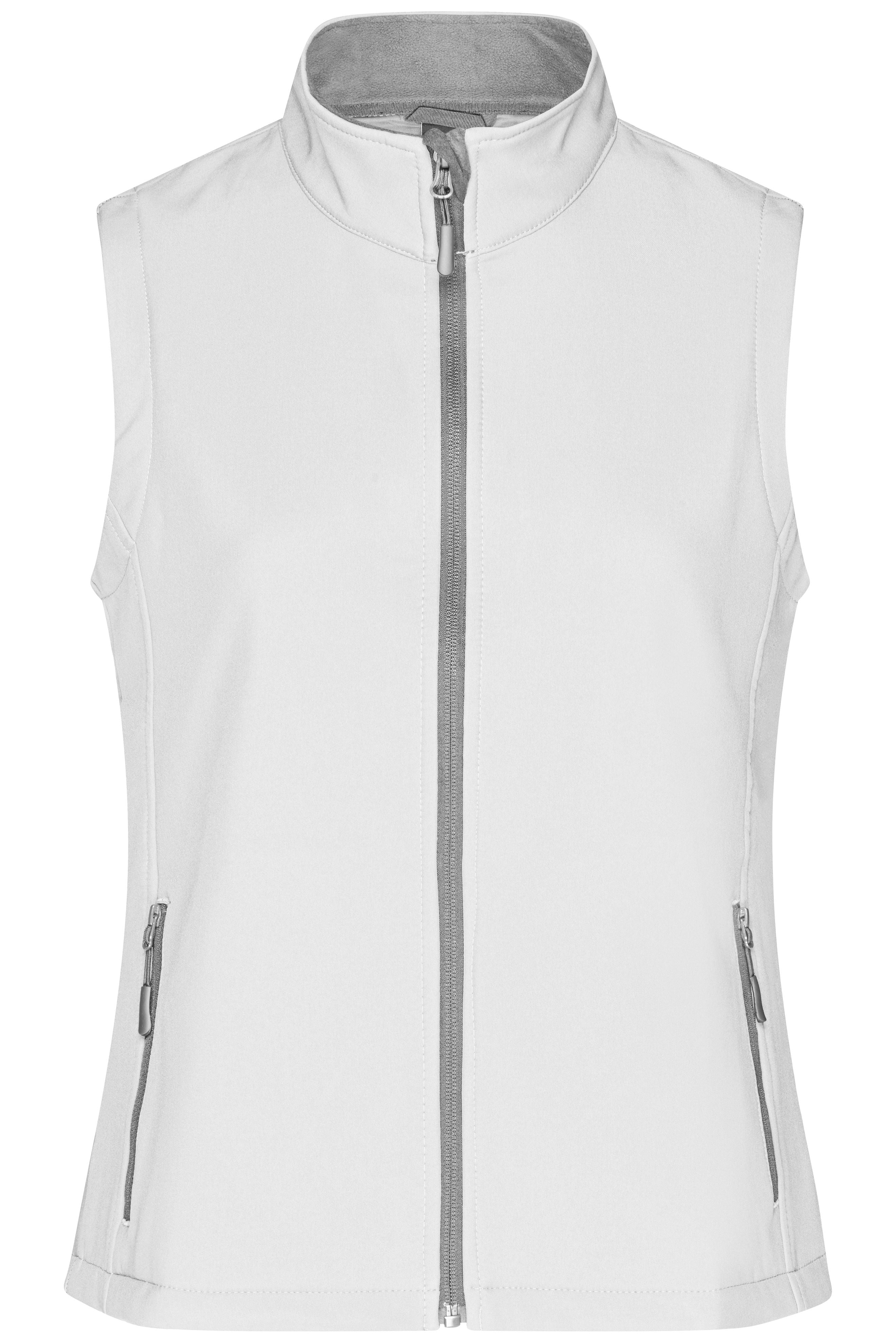 James & Nicholson Damen Softshell Weste white/white