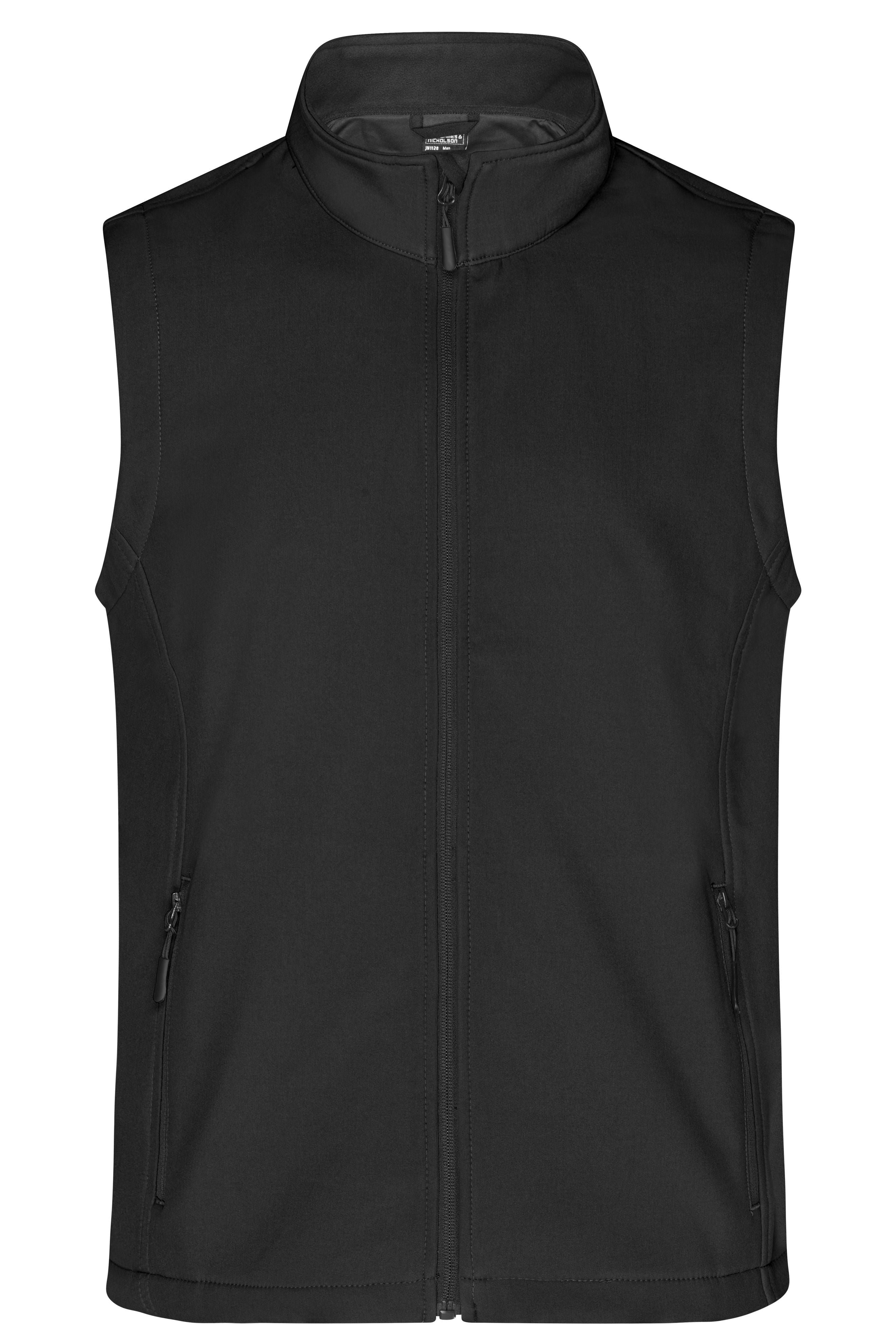 James & Nicholson Herren Softshell Weste black/black