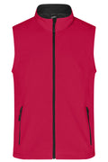 James & Nicholson Herren Softshell Weste red/black