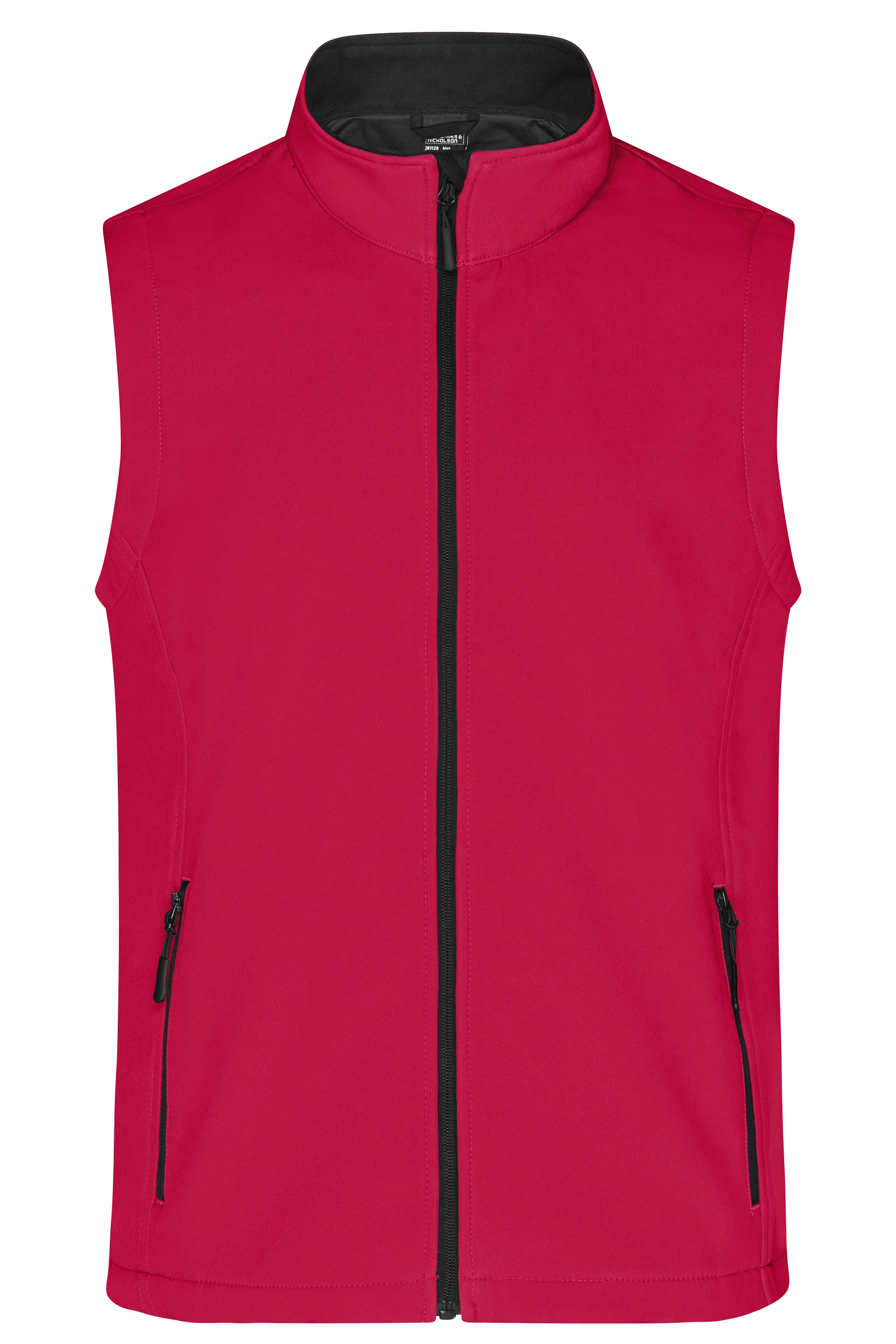 James & Nicholson Herren Softshell Weste red/black
