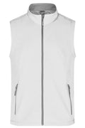 James & Nicholson Herren Softshell Weste white/white