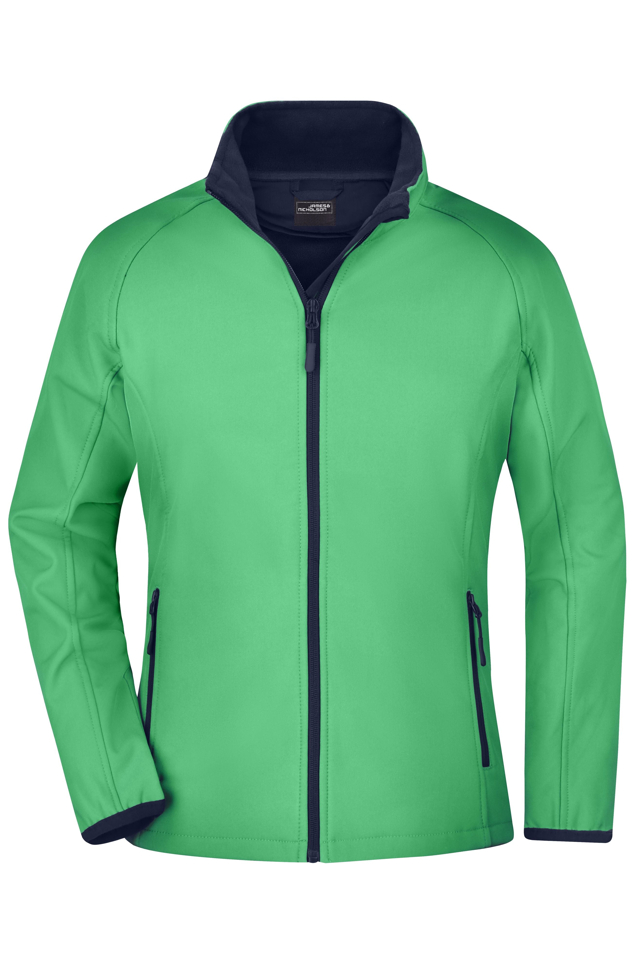 James & Nicholson Damen sportliche Softshelljacke green/navy