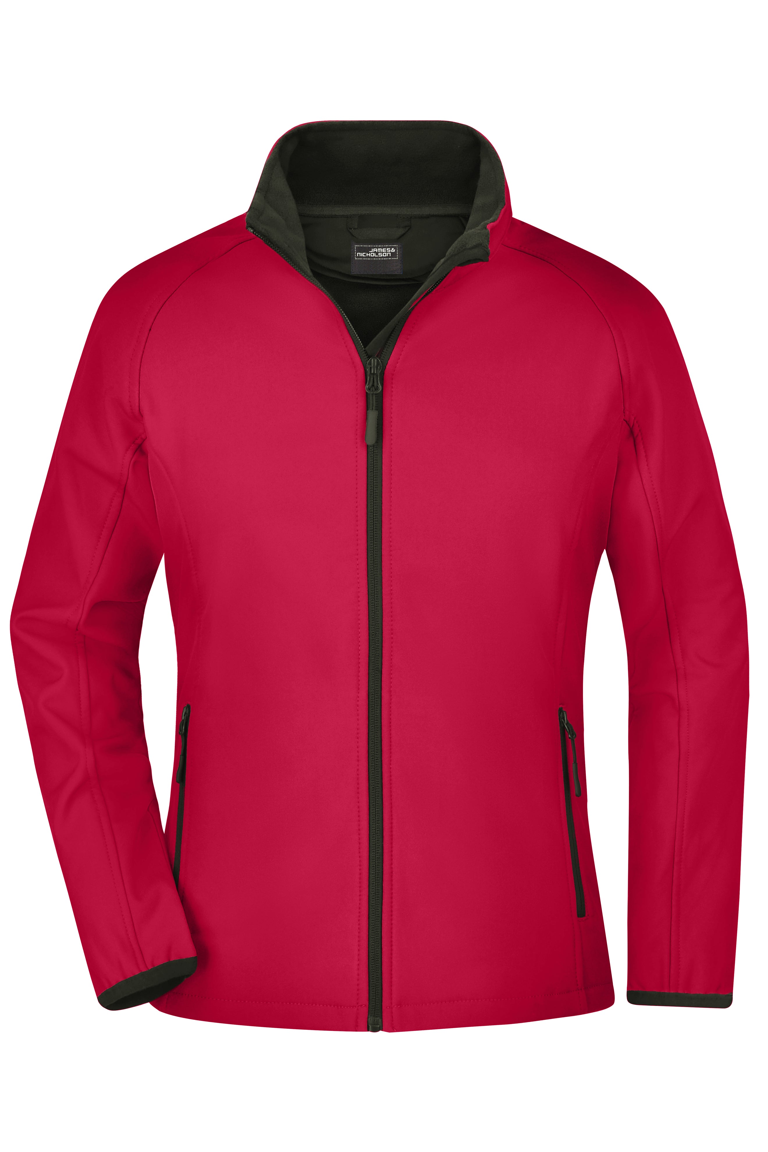 James & Nicholson Damen sportliche Softshelljacke red/black