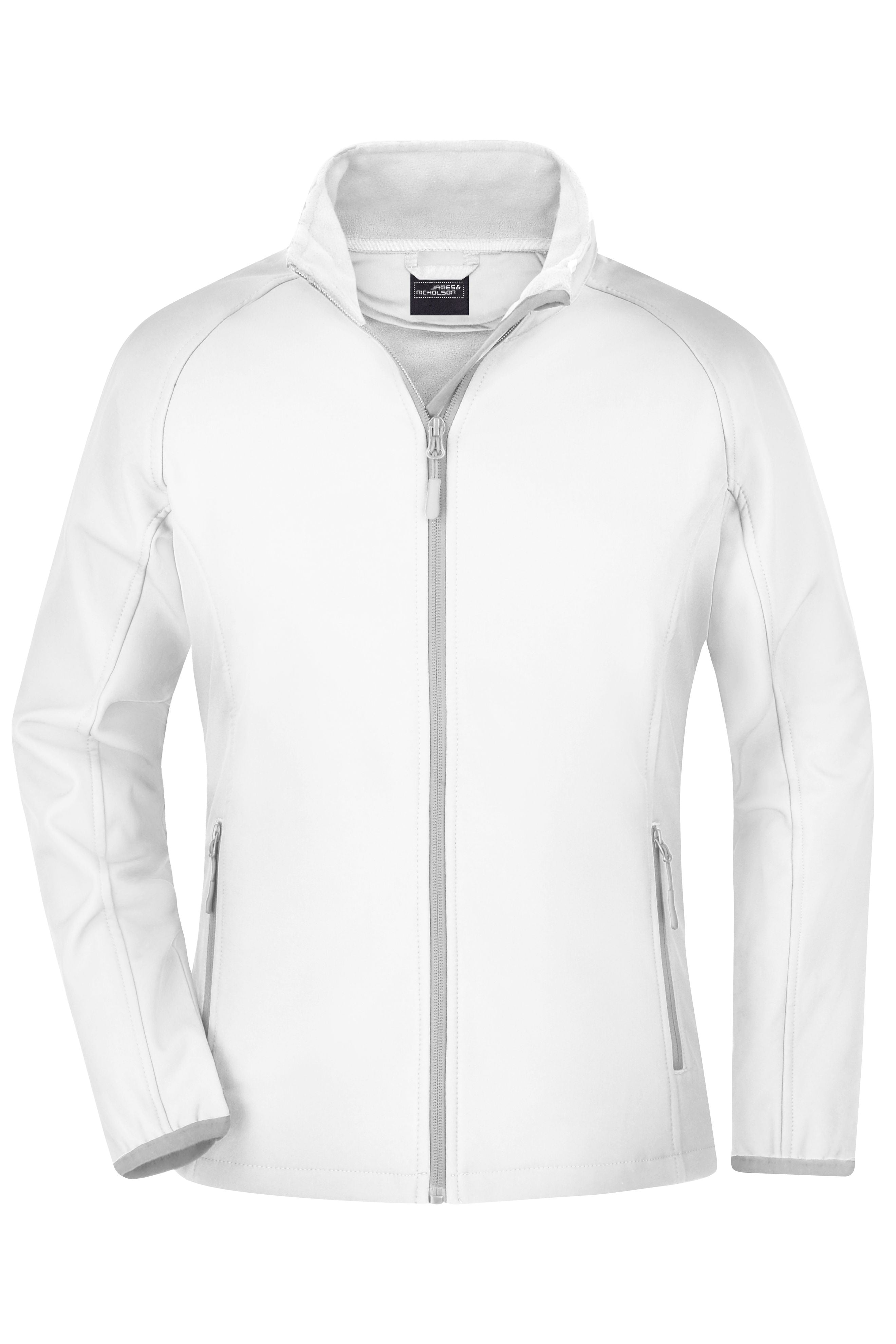 James & Nicholson Damen sportliche Softshelljacke white/white