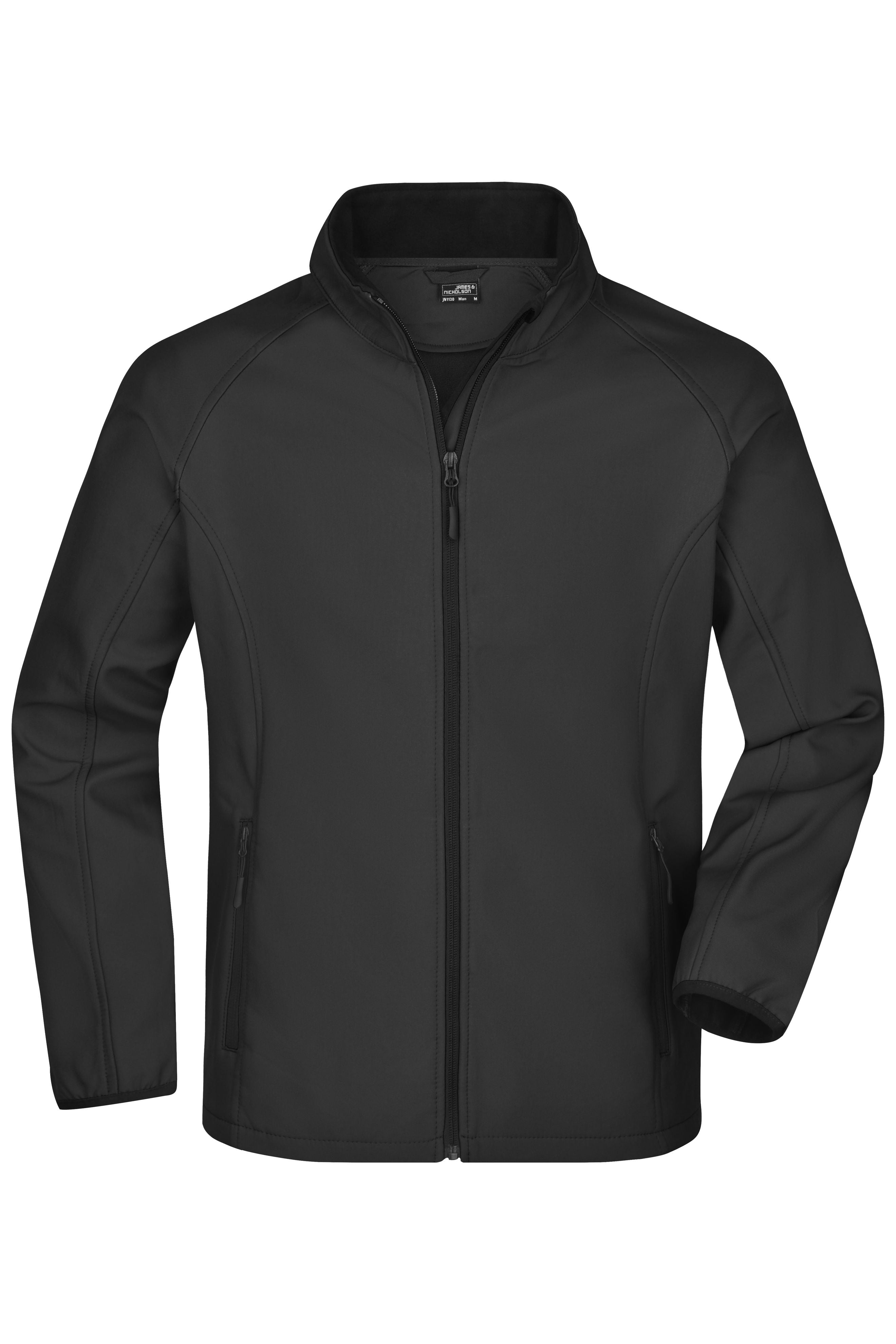 James & Nicholson Herren sportliche Softshelljacke black/black
