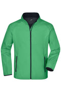 James & Nicholson Herren sportliche Softshelljacke green/navy