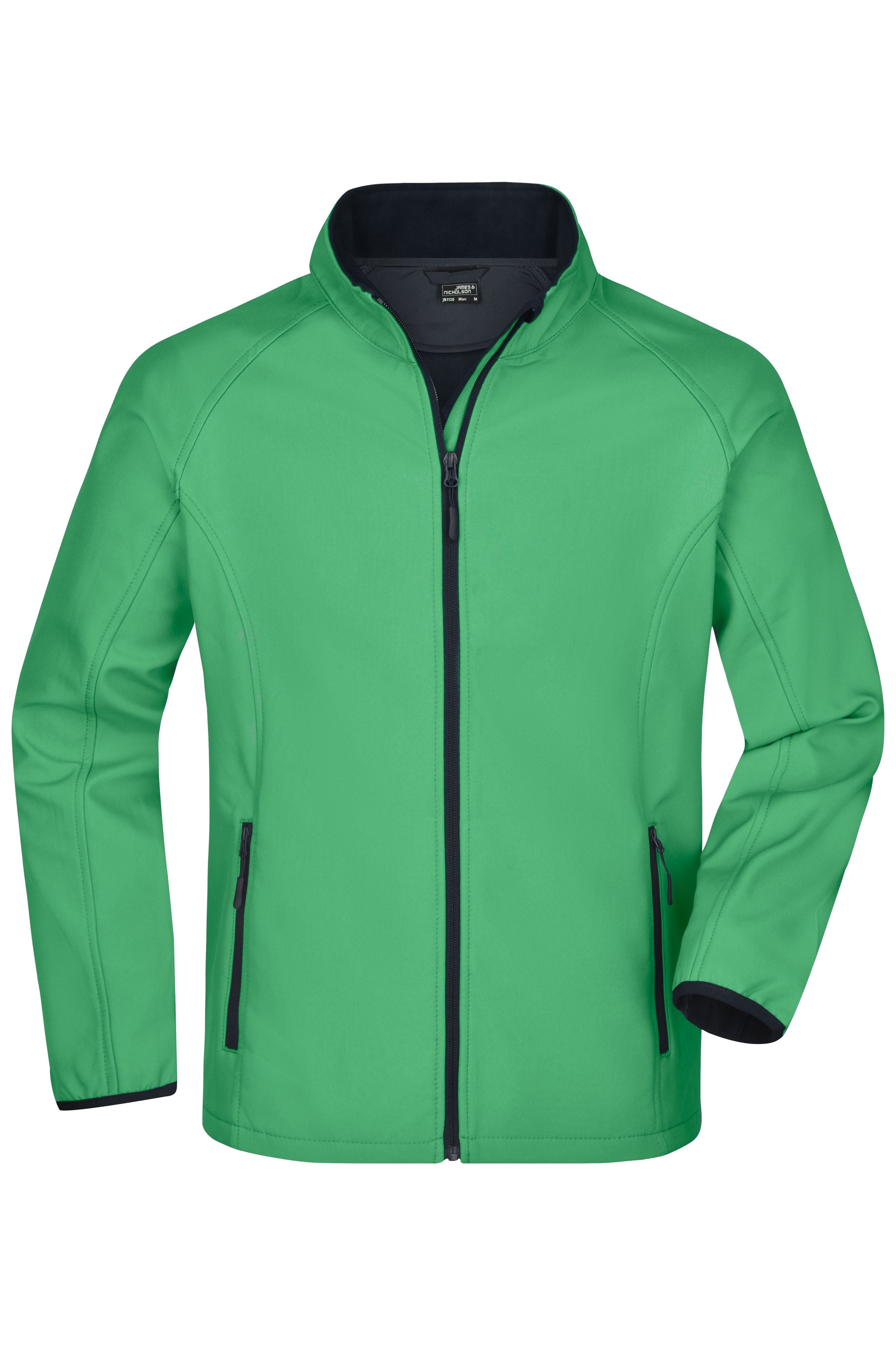 James & Nicholson Herren sportliche Softshelljacke green/navy