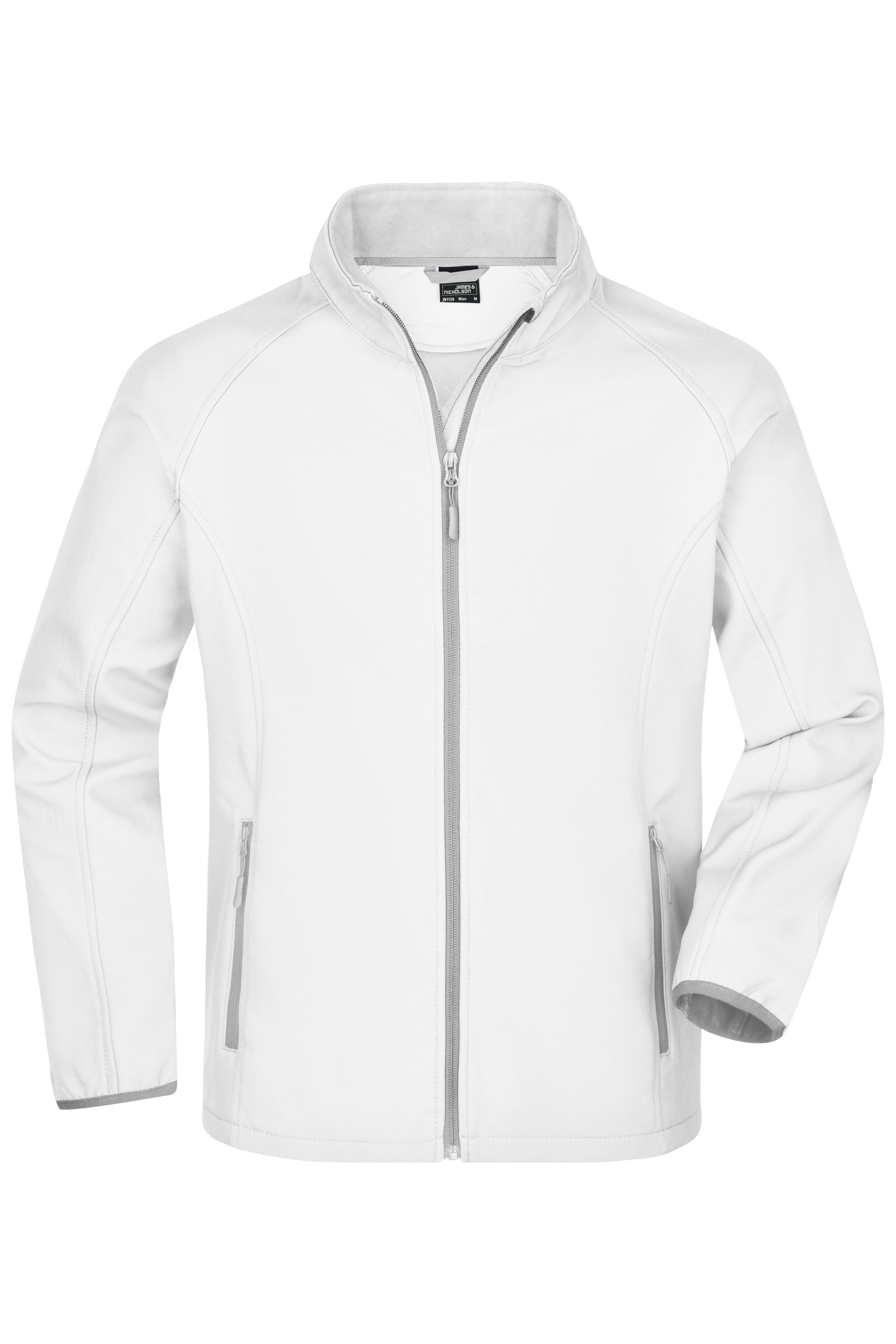 James & Nicholson Herren sportliche Softshelljacke white/white