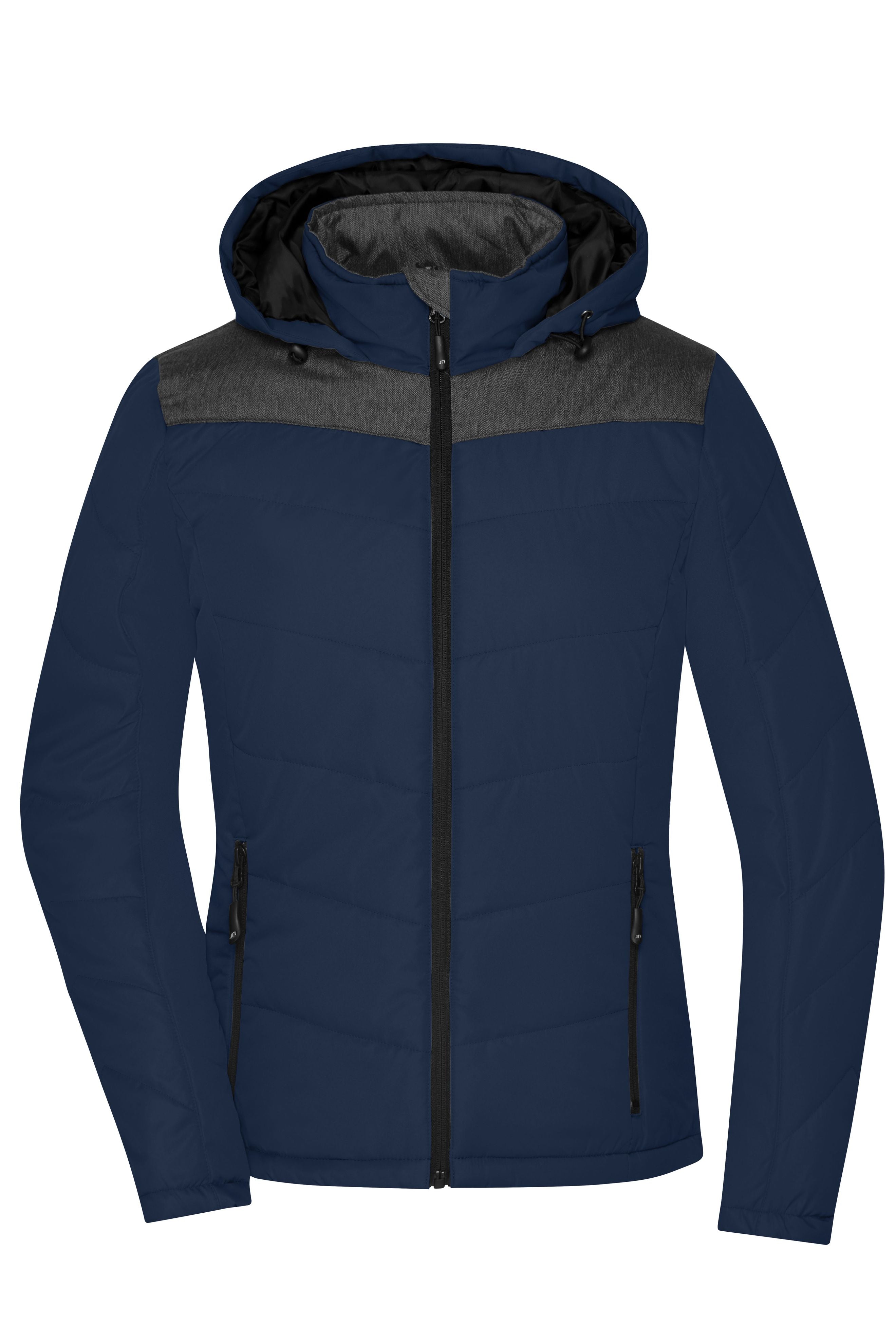 James & Nicholson Damen taillierte Winterjacke  navy/anthracite-melange