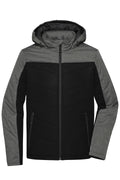 James & Nicholson Herren trendige Winterjacke black/anthracite-melange