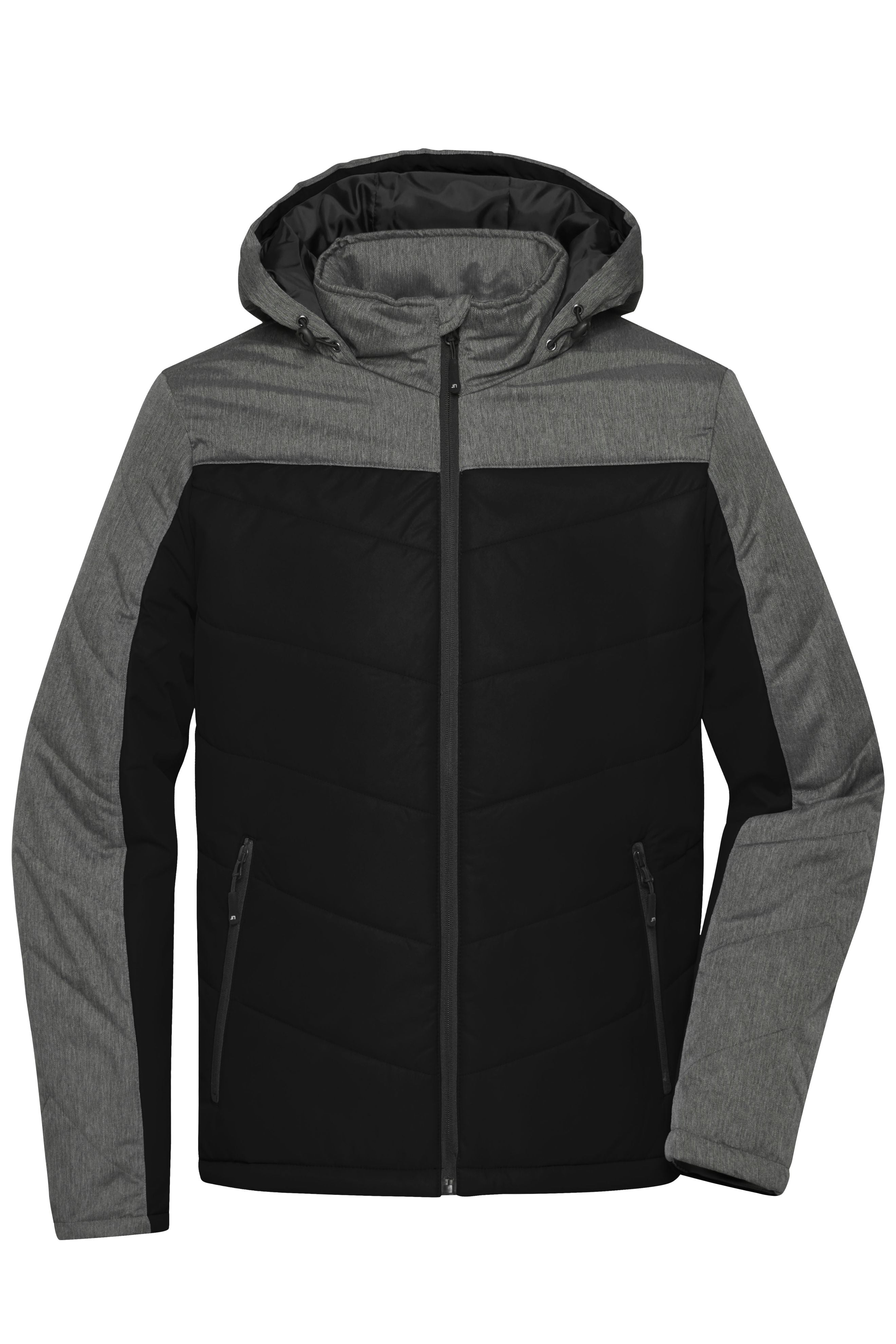 James & Nicholson Herren trendige Winterjacke black/anthracite-melange