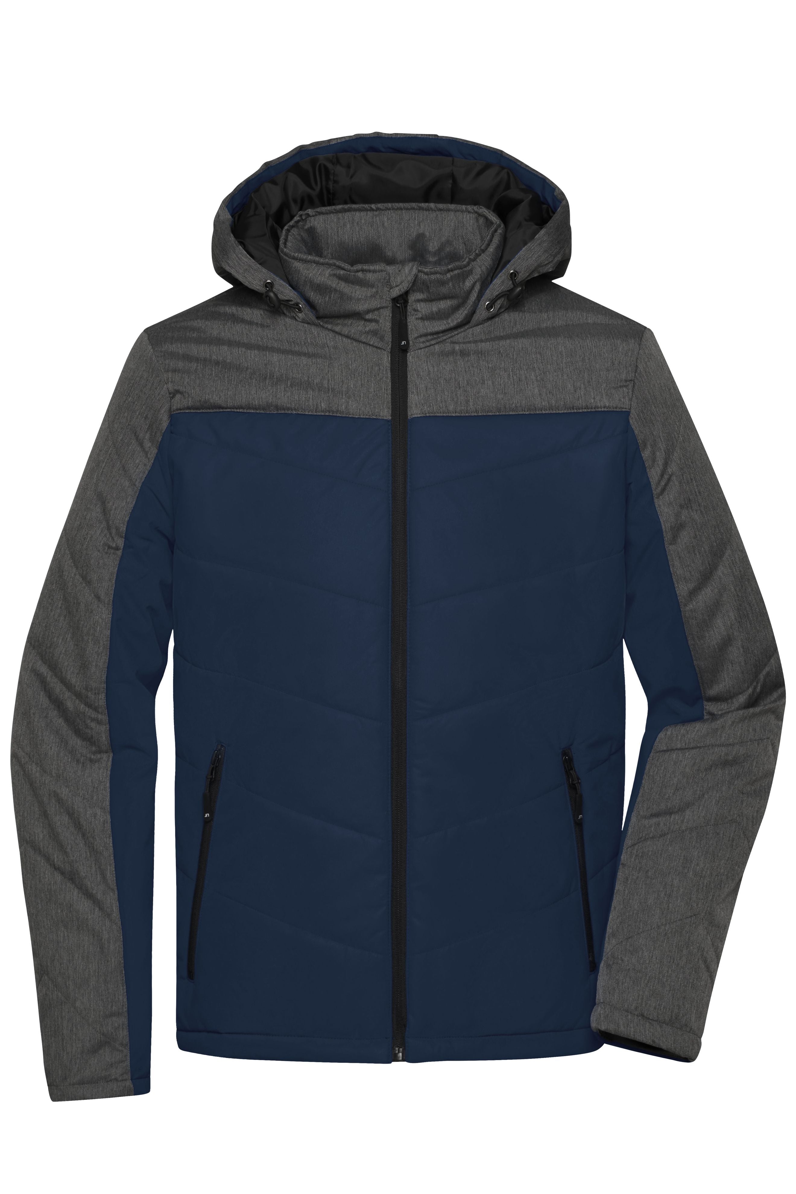James & Nicholson Herren trendige Winterjacke navy/anthracite-melange
