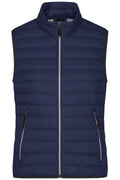 James & Nicholson Damen Daunen Steppweste navy/silver