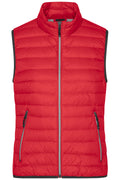 James & Nicholson Damen Daunen Steppweste red/silver