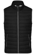 James & Nicholson Herren Daunen Steppweste black/silver