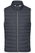 James & Nicholson Herren Daunen Steppweste graphite/silver