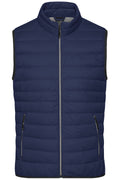 James & Nicholson Herren Daunen Steppweste navy/silver