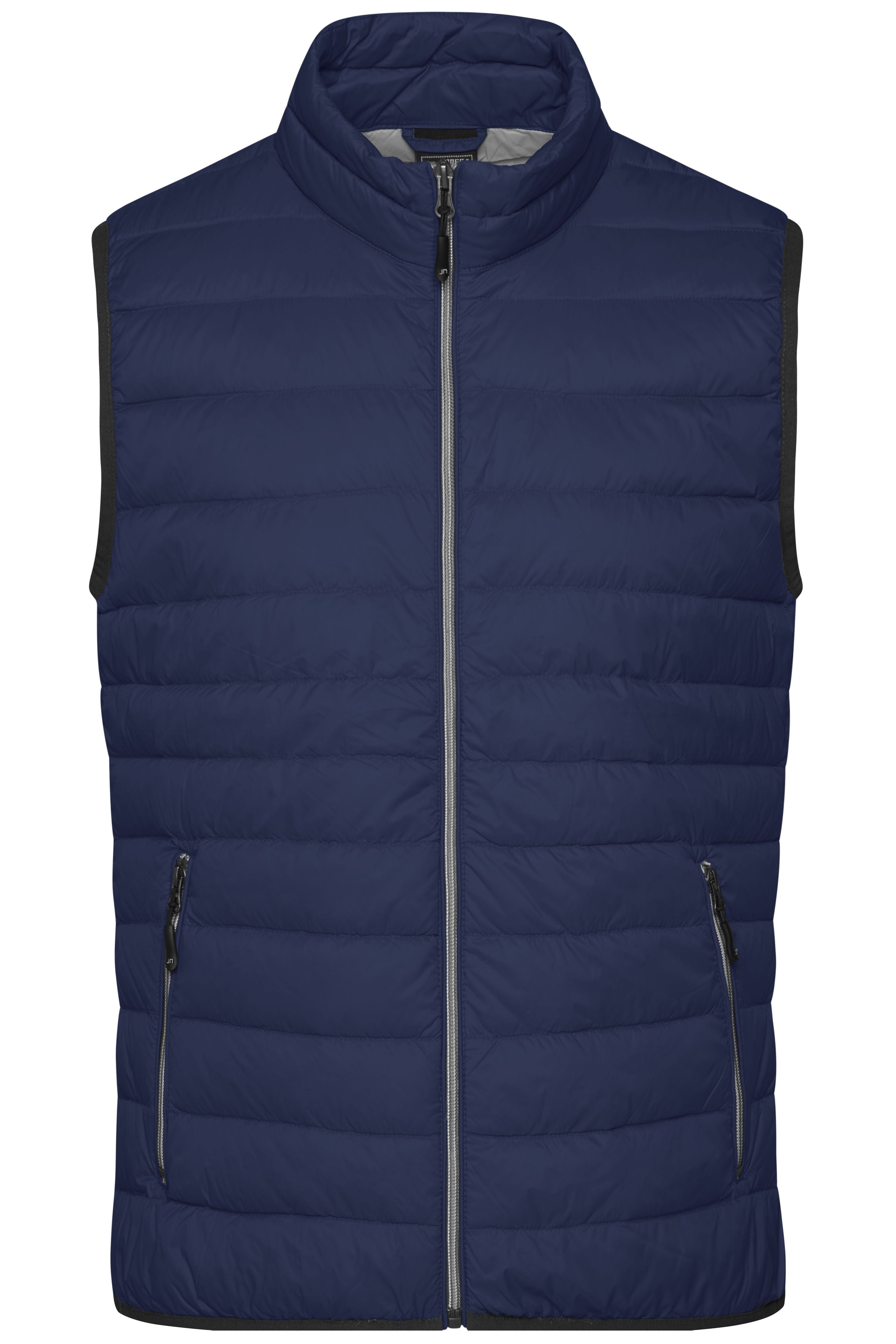 James & Nicholson Herren Daunen Steppweste navy/silver